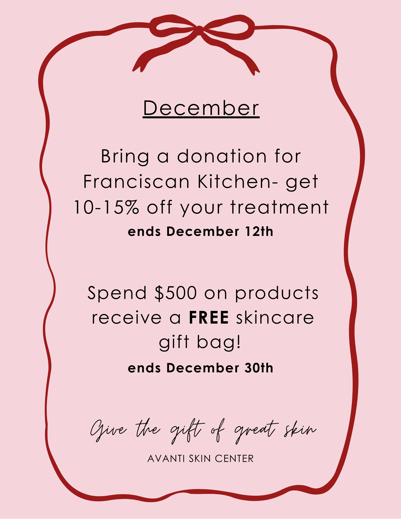 Avanti December Pop-up